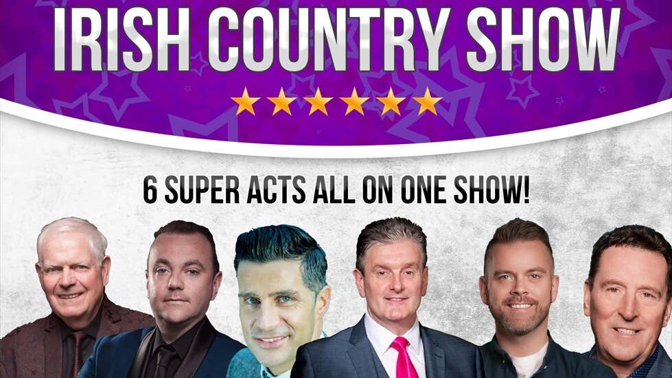 A line up of 6 different men with event text above.