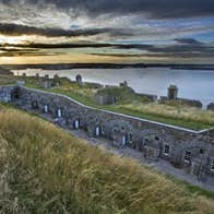 Panoramic view of the sunset above Camden Fort Meagher 