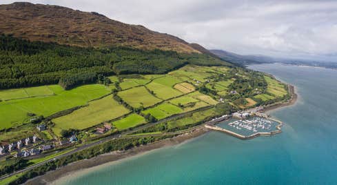 Clear waters and green hills of Carlingford in Louth