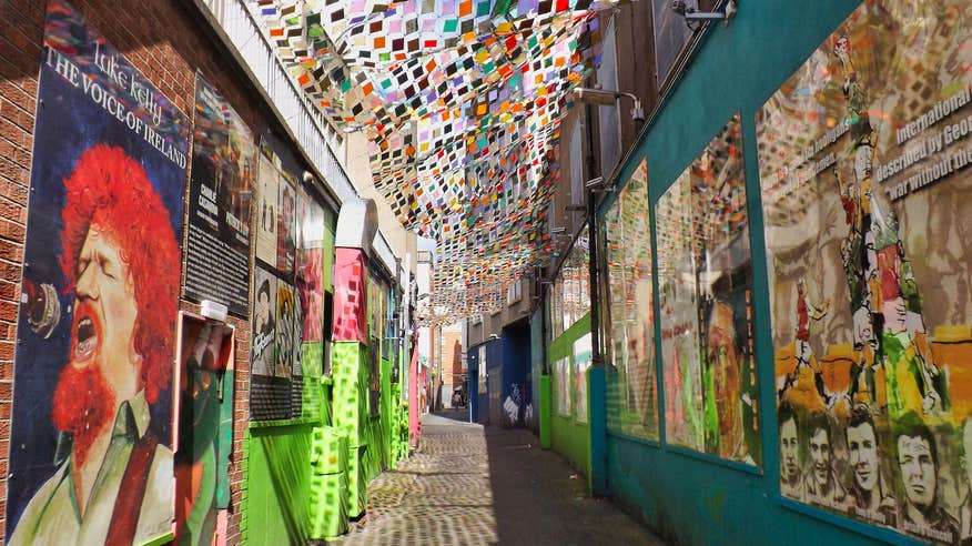 The Icon Walk in Temple Bar in Dublin city