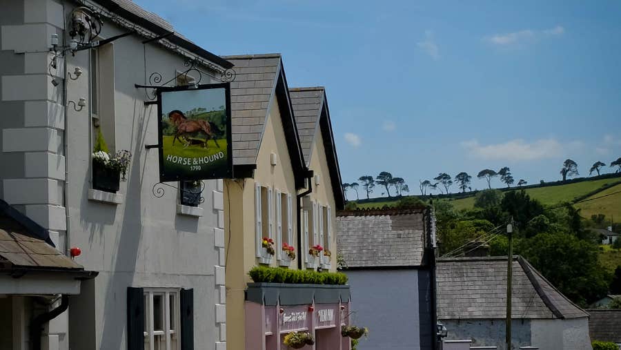 Exterior view of the Horse and Hound pub