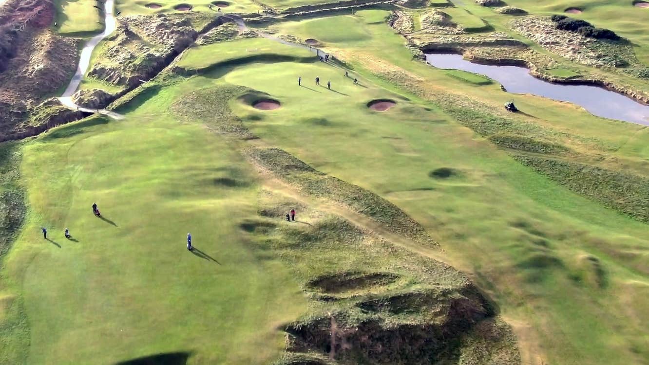 Aerial view over the golf course at North West Golf Club