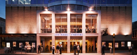 A night image taken of the exterior of the Abbey Theatre
