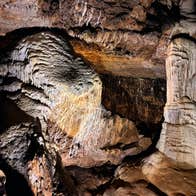 Ancient calcite formations in Dunmore Cave