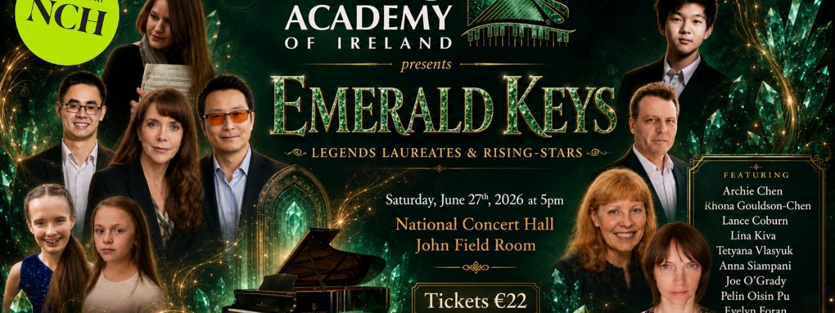Celebrating 20 years 🎹 Piano Academy of Ireland's anniversary gala — Emerald Keys — at the National Concert Hall, Sat 27 June, 5 PM. Founders, faculty, alumni & prizewinners on one stage. Tickets from €20, on sale 10 June. nch.ie