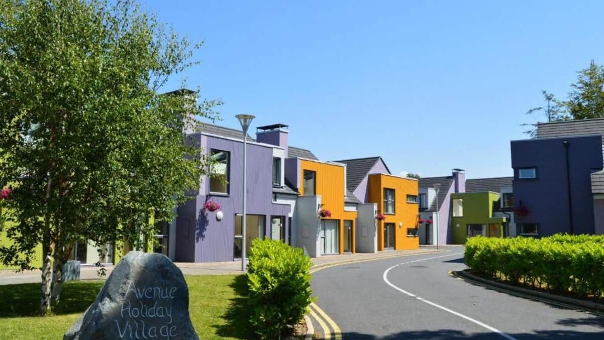 Exterior view of cottages.