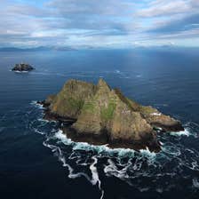 Aerial view of the Skellig Islands, County Kerry
