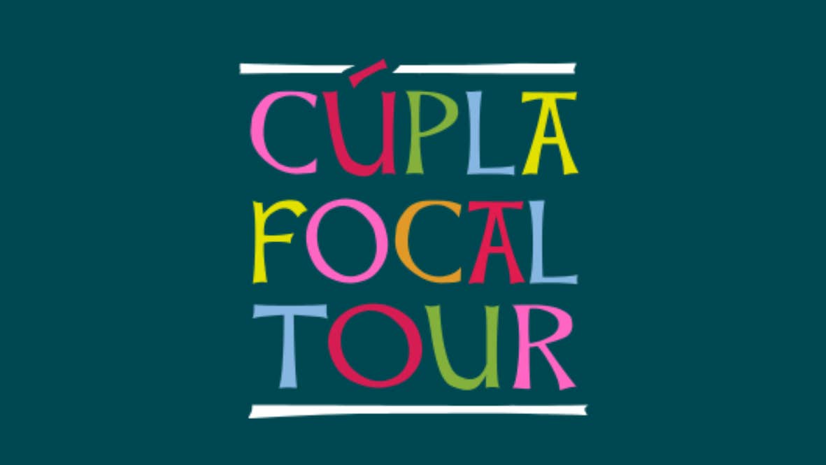 Graphic with colourful lettering on it