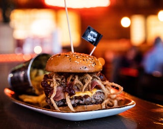 The Boston burger available at Hogs & Heifers Bar & Grill Liffey Valley