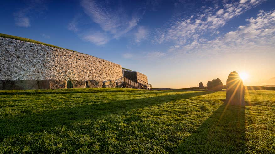 Newgrange in Co Meath at sunrise