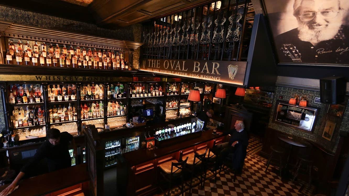 A view of the main bar area at The Oval