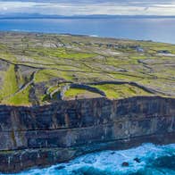 Aerial View of Dún Aonghasa, Inishmore, Aran Islands, County Galway
