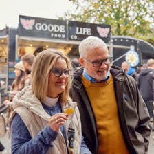 A couple at the Savour Kilkenny Food Festival in Kilkenny city