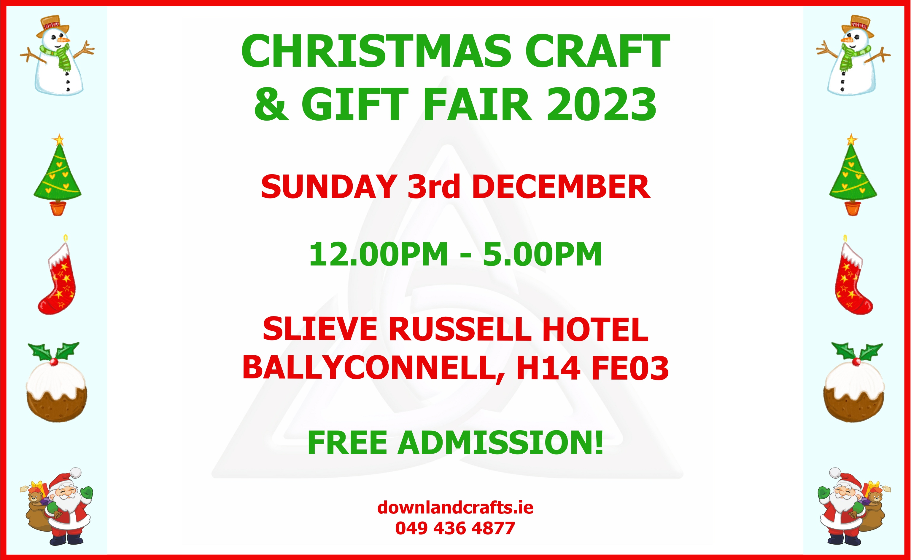 Our annual Christmas fair held in the beautiful Slieve Russell Hotel, Ballyconnell, Co. Cavan.