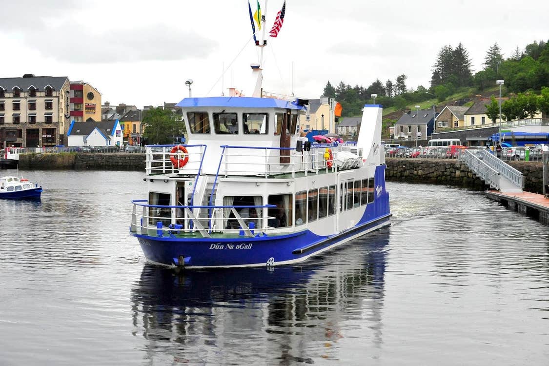 The Donegal Bay Waterbus departing from Donegal Pier