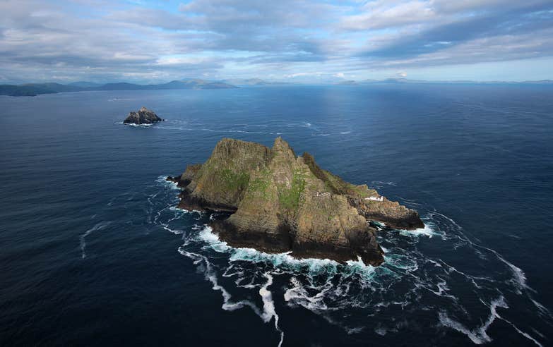Aerial view of the Skellig Islands in Kerry