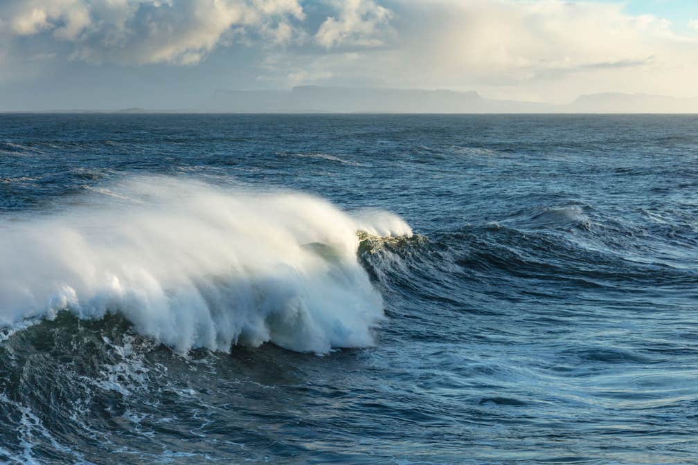 Images of the waves on Easkey beach in County Sligo