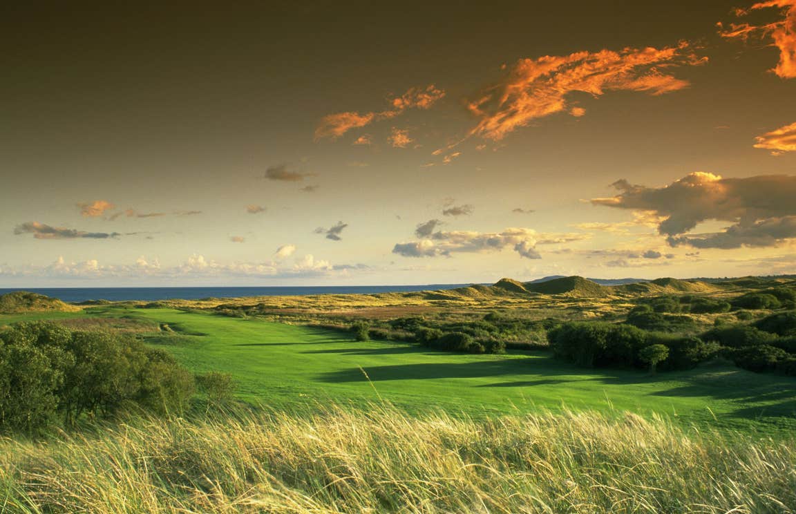 Sunset at The European Golf Club in Wicklow.