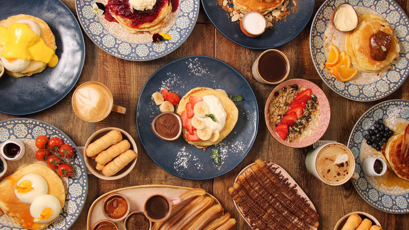 A selection of pancakes crepes and churros at Sweet Churro
