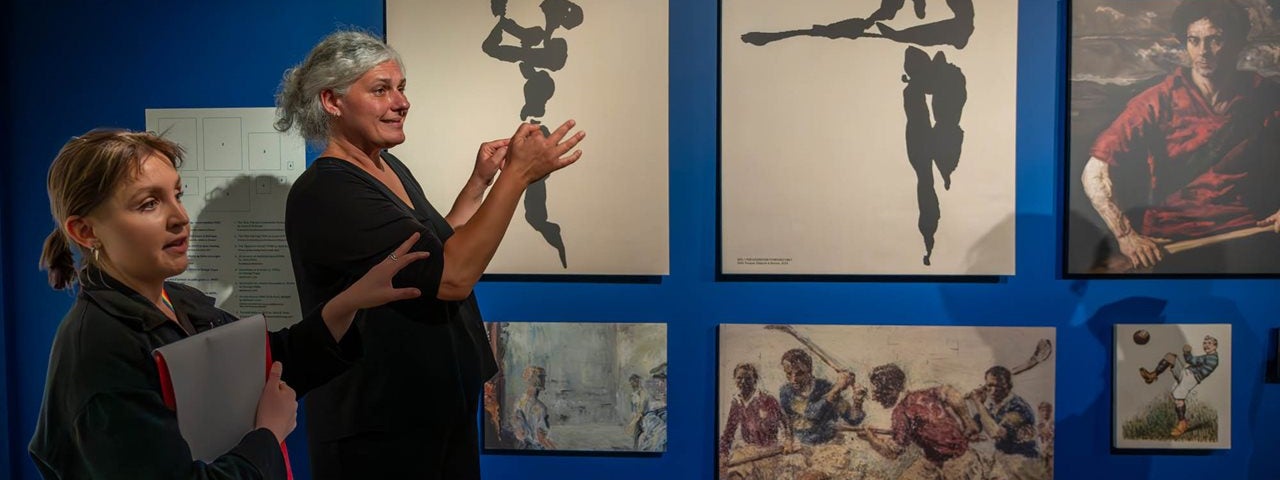 An ISL interpreted tour in the GAA: People, Objects & Stories exhibition