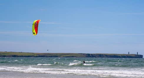 Kite surfer on Tramore Beach