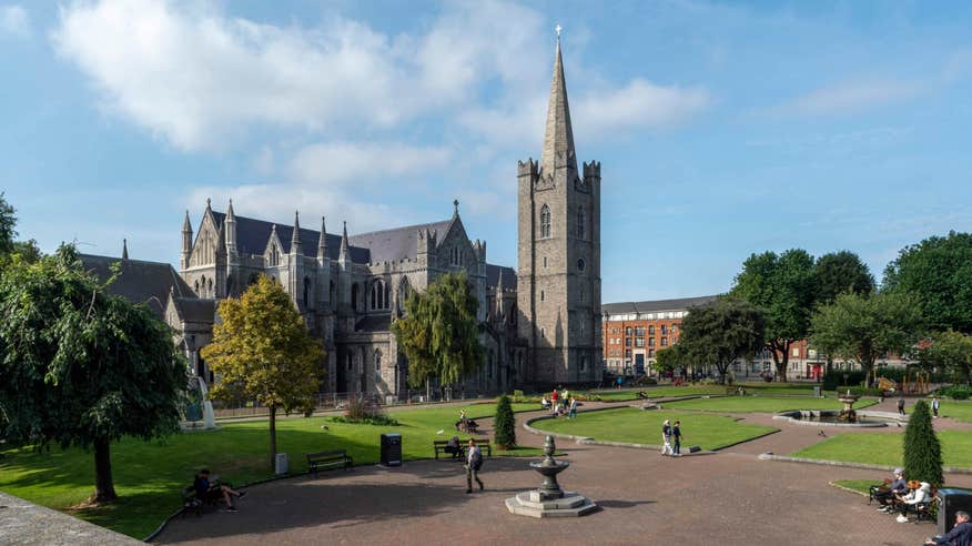 View of the exterior of St Patrick's Cathedral, Dublin City.