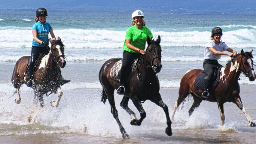 Canter on the beach at Donegal Equestrian Centre Bundoran County Donegal