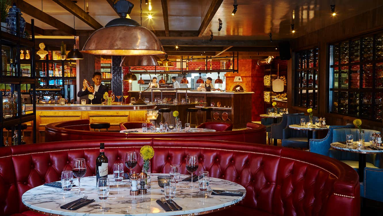 Restaurant sitting area