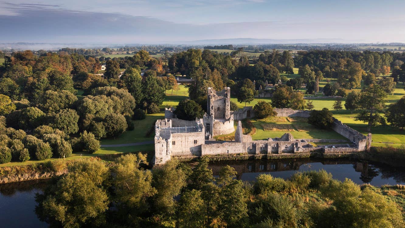 Desmond Castle in County Limerick from above