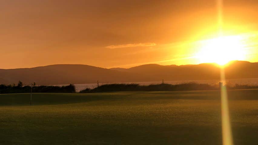 Sunset over North West Golf Club Buncrana County Donegal
