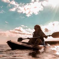 Adult canoeing at Curracloe