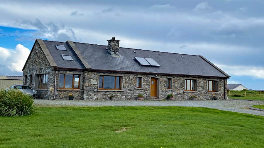 Front view of house and garden