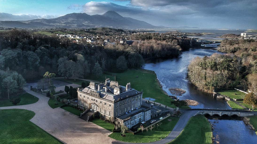 Aerial view of Westport House, Co Mayo