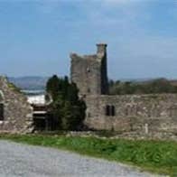 Blue skies at the ancient stone ruins of Creevelea Abbey, County Leitrim