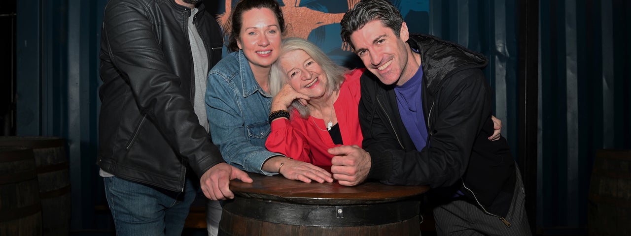 Tony Kiernan, Elaine Kennedy, Ros Hubbard and Gearóid Kavanagh launching our 2025 festival at Dingle Distillery, our title sponsor - credit Manuela Dei Grandi