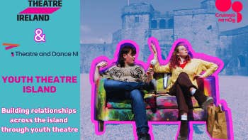 Youth Theatre Island at Backstage Theatre, 2 teenagers seated on a sofa