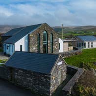 Exterior of a large building that resembles a church