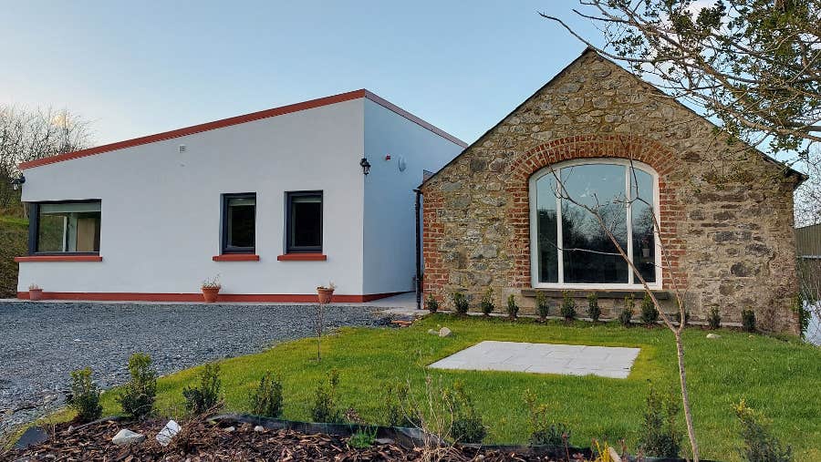 Front view of house and garden