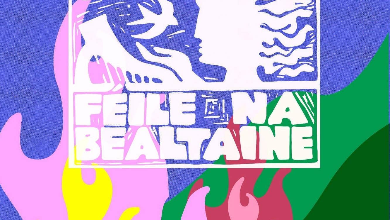 Multicoloured logo for Féile na Bealtaine 2027