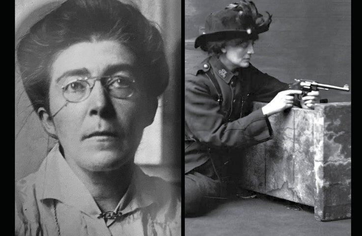 Celebrating Great Irish Women, black and white photos of 2 Irish woman