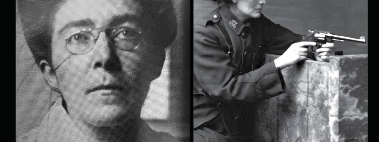 Celebrating Great Irish Women, black and white photos of 2 Irish woman