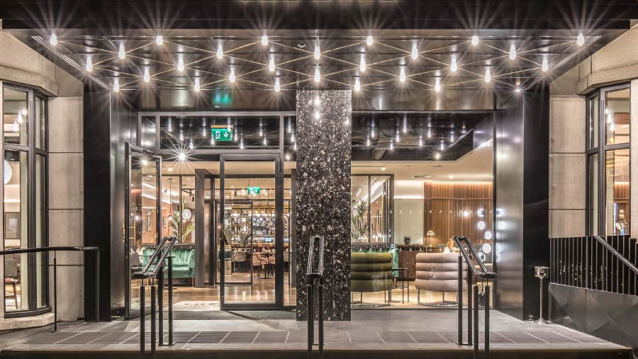 The entrance to The Alex