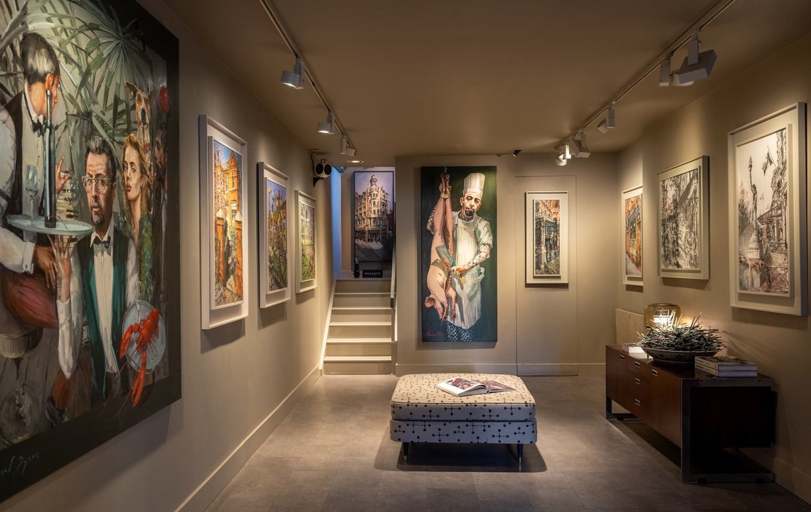 An art gallery room within the Gerard Byrne Studio Art Gallery & Artist Studio