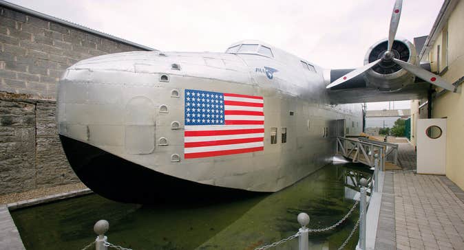 A close-up view of Foynes Flying Boat and Maritime Museum in County Limerick.