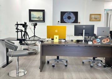 Photography equipment in a studio office