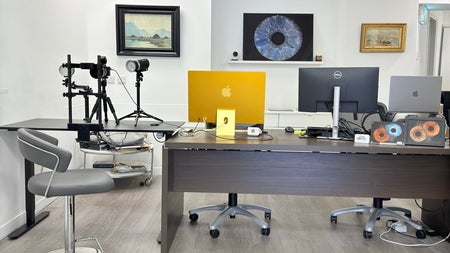 Photography equipment in a studio office