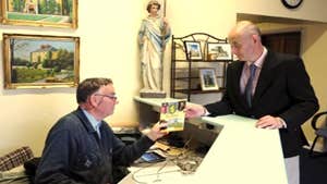 Reception area of museum