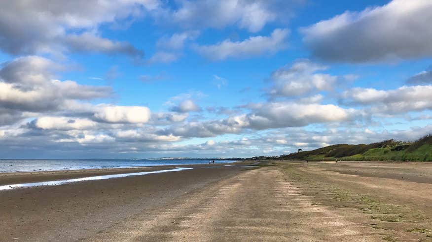 Laytown Beach in County Meath on a sunny day