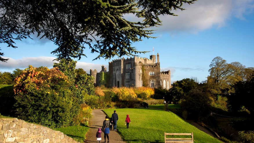 Family exploring the grounds of Birr Castle Gardens & Science Centre, Birr, Co Offaly
