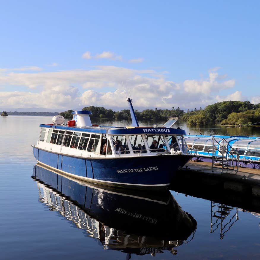 People onboard the ‘Pride of the Lake’ Killarney Lake Tour in County Kerry.